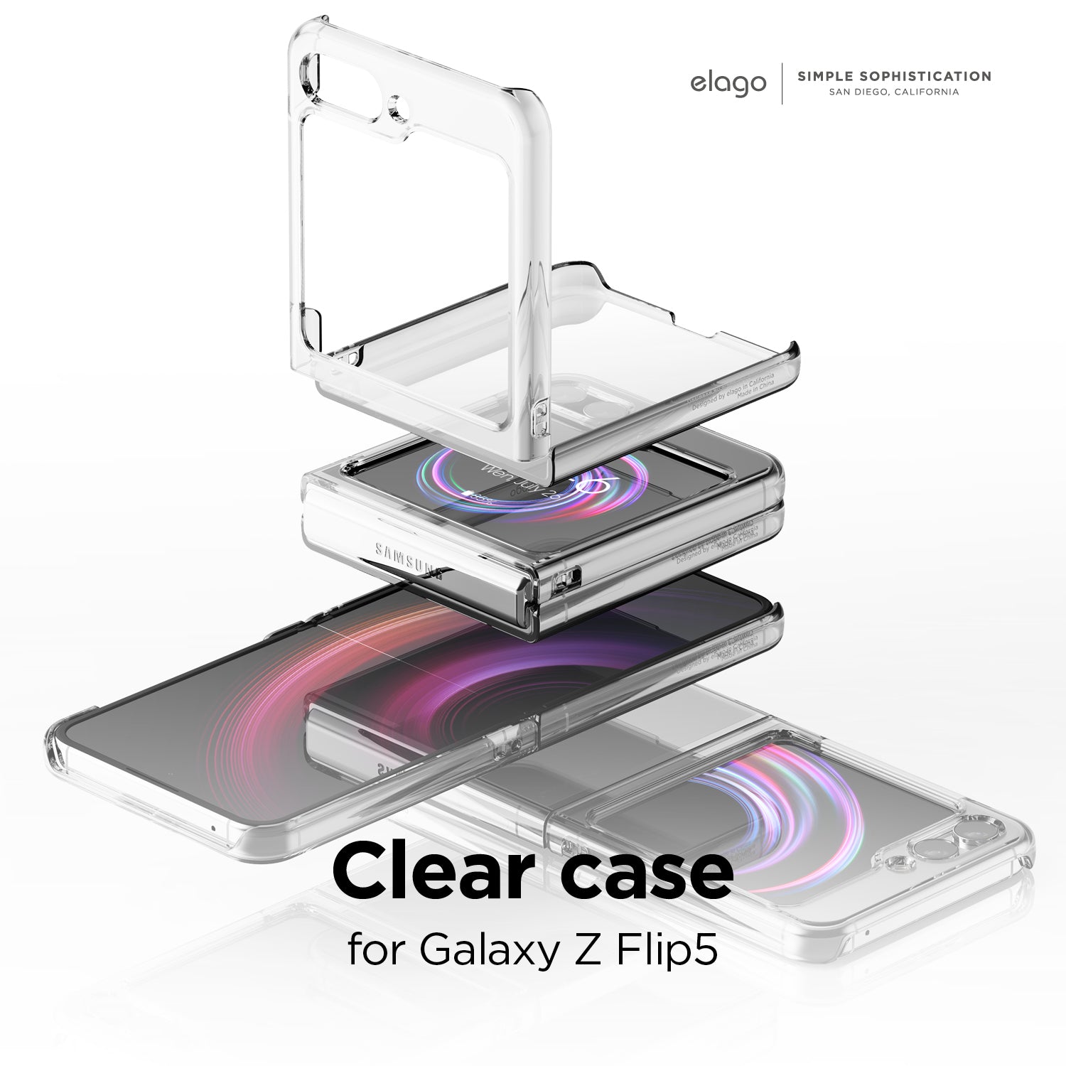 For Samsung Galaxy Z Flip 5 Clear Case For Samsung Galaxy Z Flip 5