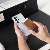 Magnetic Leather Card Pocket for Galaxy & iPhone