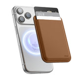Magnetic Leather Card Pocket for Galaxy & iPhone
