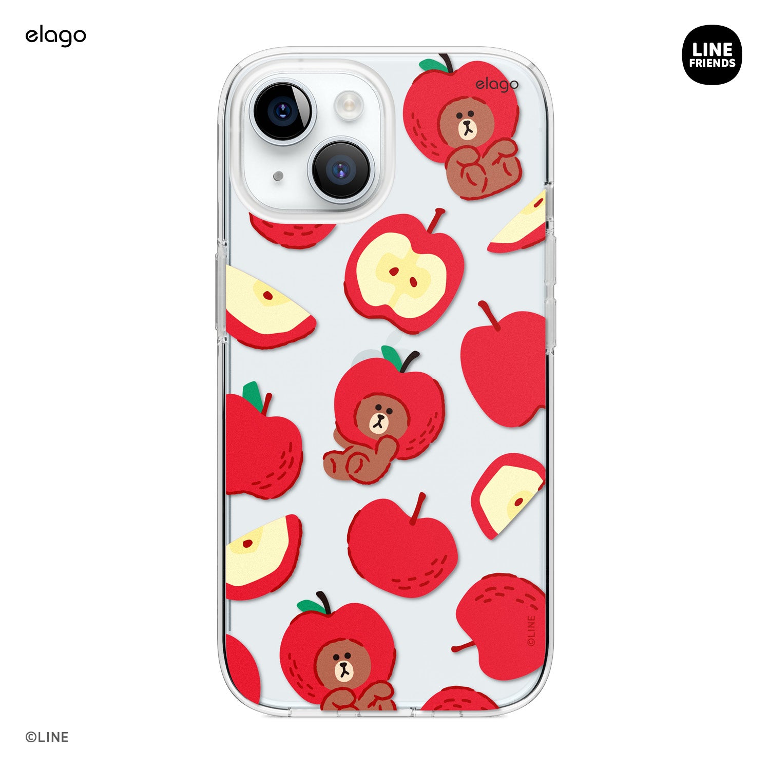 LINE FRIENDS | elago B&F Fruit Shop Hybrid Case for iPhone 15 LINE FRIENDS | elago B&F Fruit Shop Hybrid Case for iPhone 15