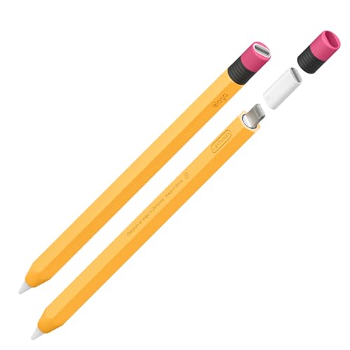 Apple Pencil cover case with USB lightning adapter, compatible with Apple Pencil 2nd generation, featuring a cute and functional design for added protection.