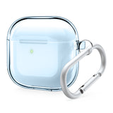 Apple AirPods 4 clear case with carabiner, offering style and protection. Cute and durable design for AirPods 4 users. Perfect AirPod 4 case for nearby adventures and daily use.