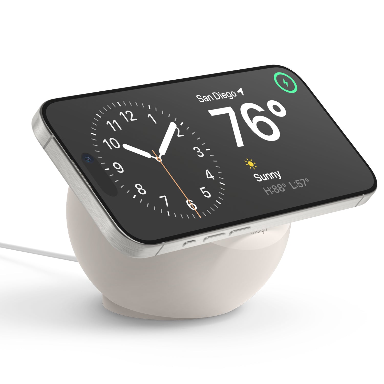 The best iPhone stand charger, designed for desk use. This Apple iPhone stand charger offers a stable and convenient solution for charging your device, providing optimal positioning for hands-free use.