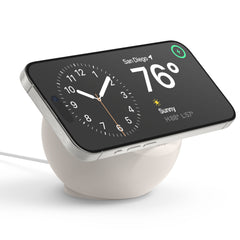 The best iPhone stand charger, designed for desk use. This Apple iPhone stand charger offers a stable and convenient solution for charging your device, providing optimal positioning for hands-free use.
