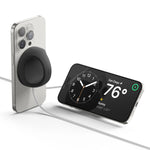 Magnetic iPhone stand with grip, designed for stable use. This desk iPhone stand offers convenience and durability, providing a secure hold for your iPhone on your desk.
