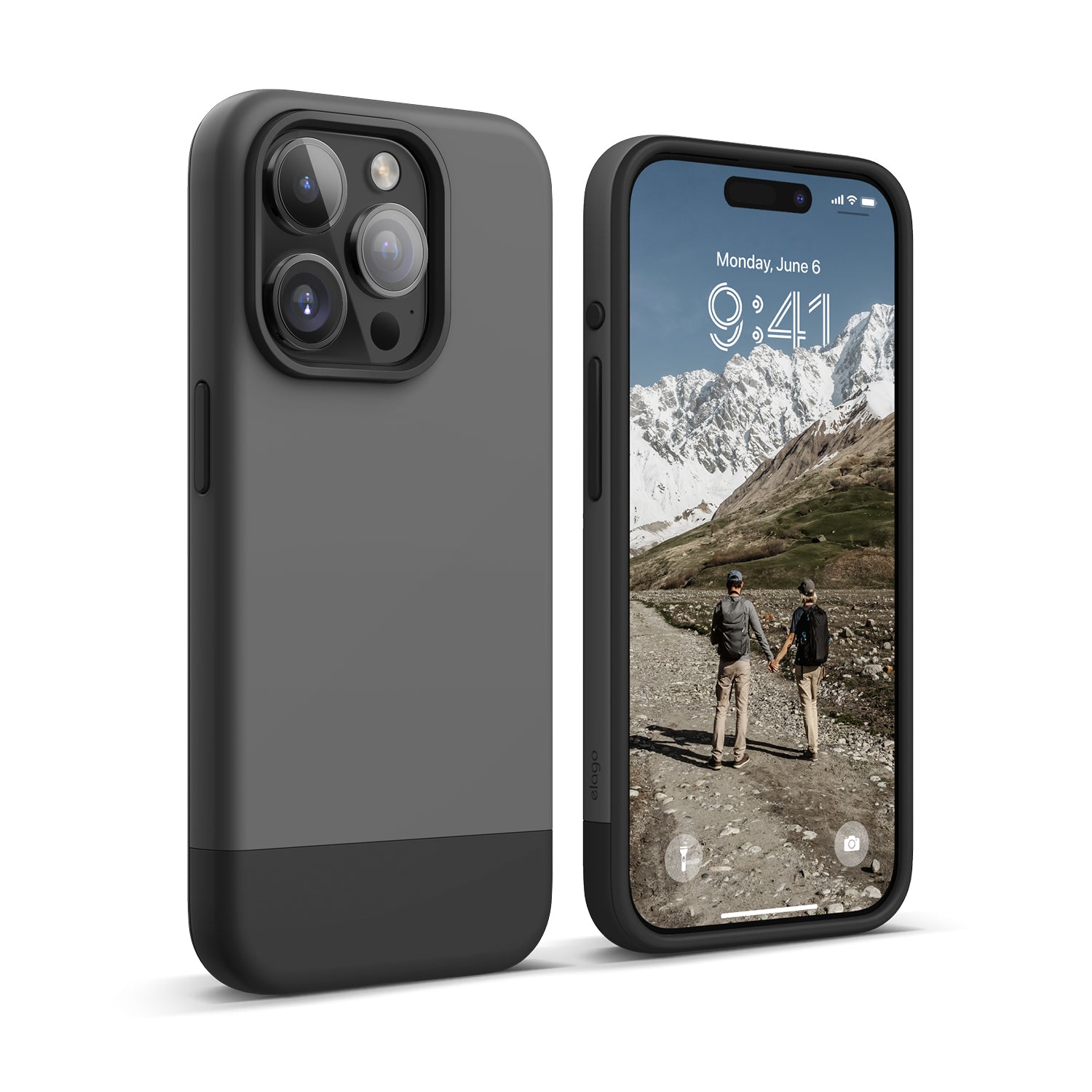 elago MagSafe Glide Case for iPhone 15 Pro Top: Dark Grey/Bottom: Black elago MagSafe Glide Case for iPhone 15 Pro Top: Dark Grey/Bottom: Black