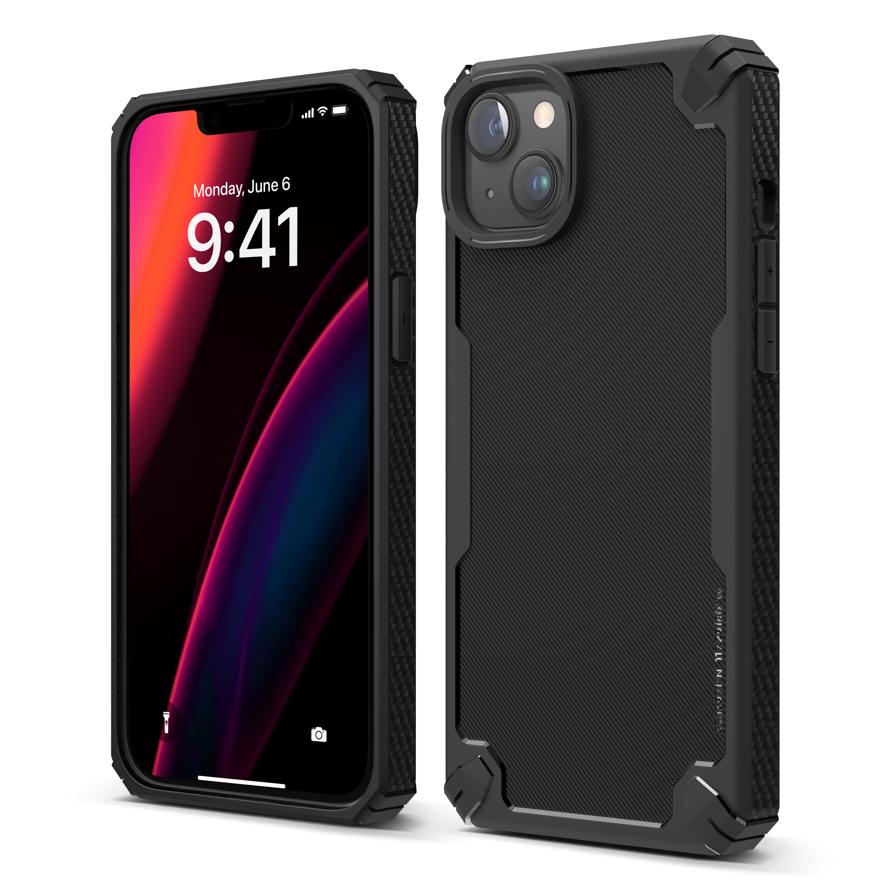 durable phone case Black Thin Kevlar Phone Case Ultra-Durable, Lightweight Grip Cover Griplux