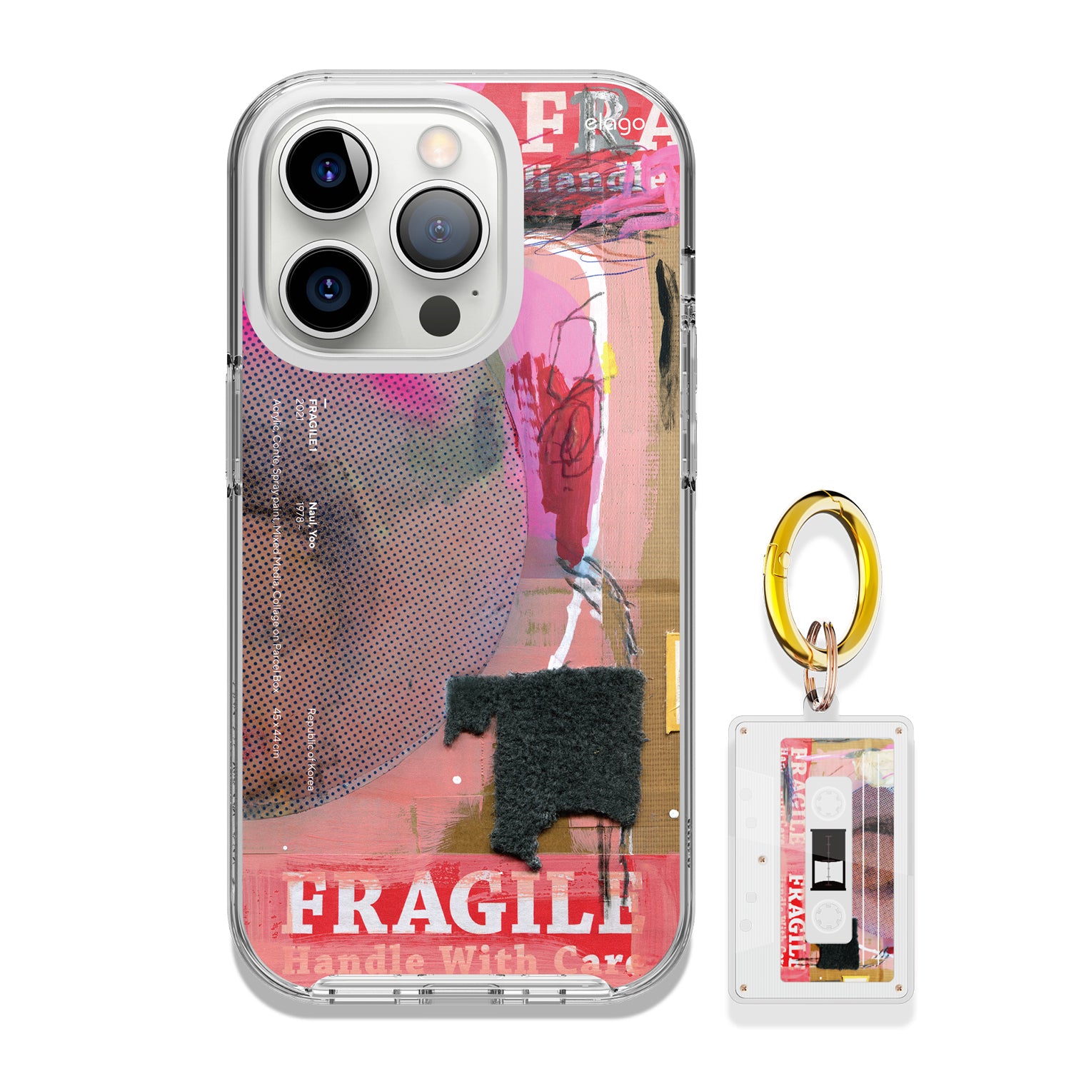14 Pro iPhone case with black design, including a pink iPhone 14 Pro case option.