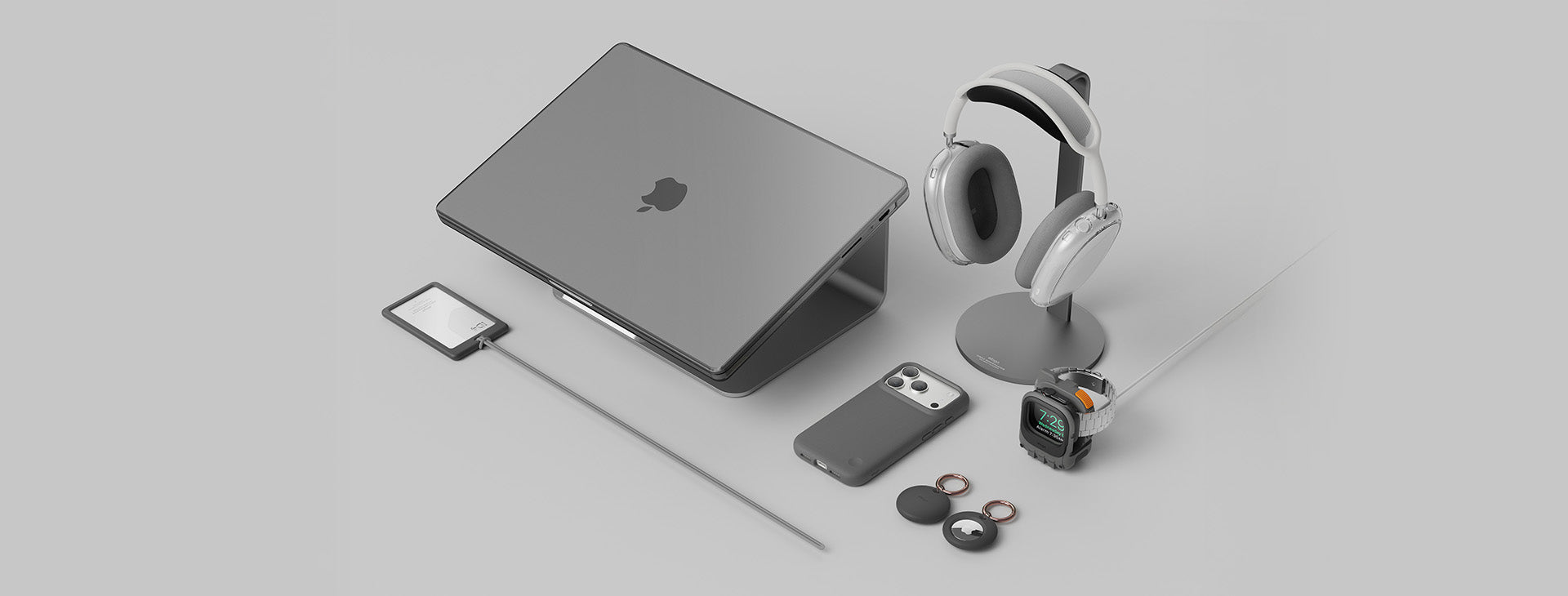 October’s Quiet Side: Dark Grey Tech Essentials by elago