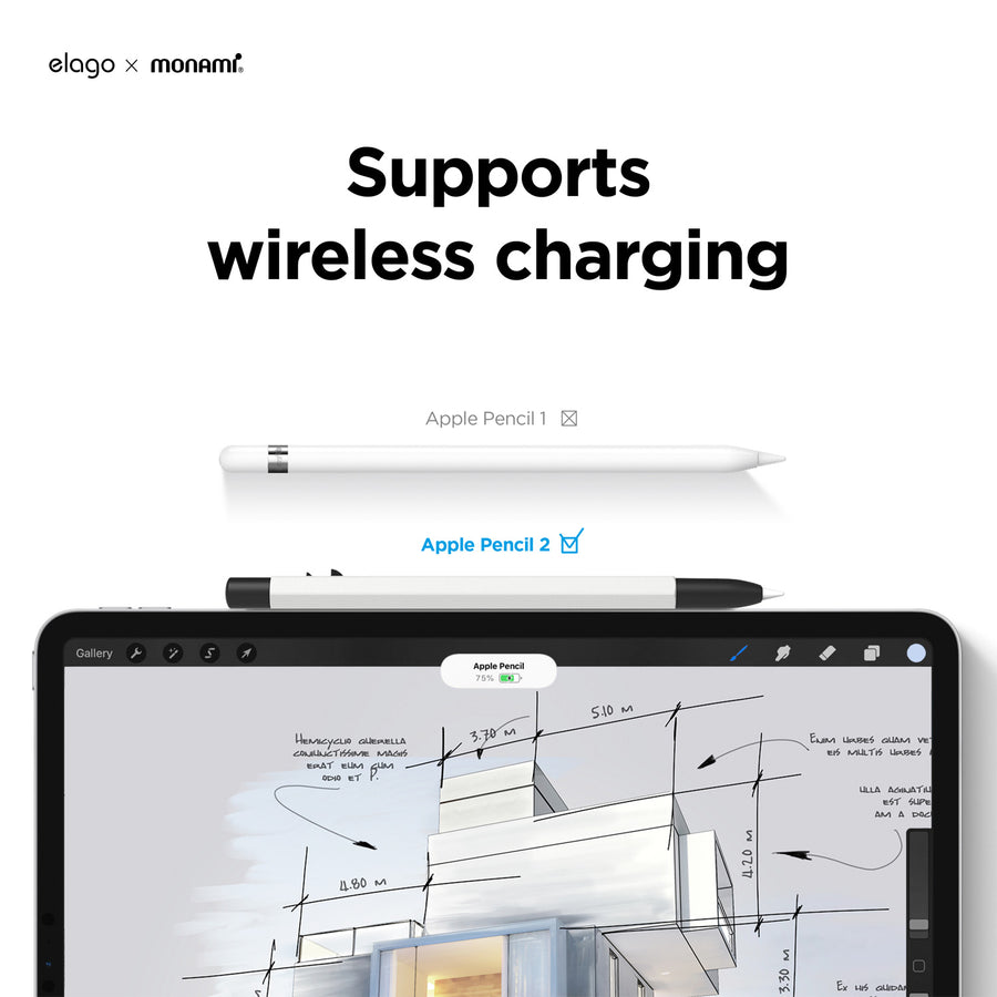 elago x MONAMI Case for Apple Pencil 2nd Gen [White]
