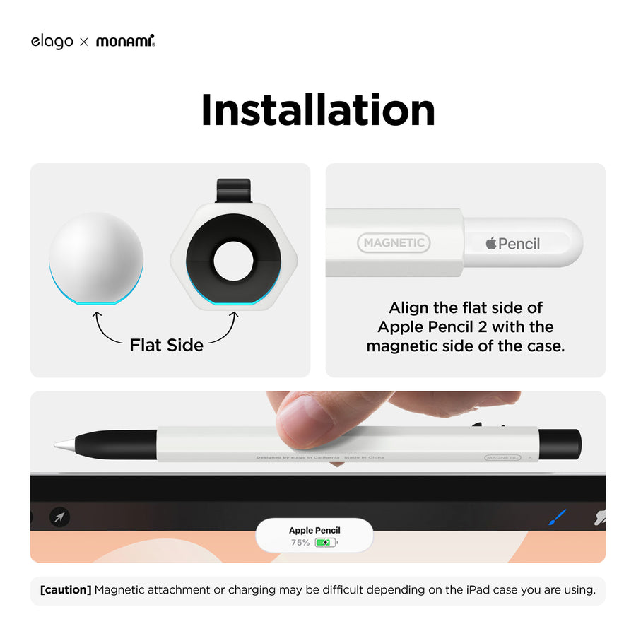 elago x MONAMI Case for Apple Pencil 2nd Gen [White]