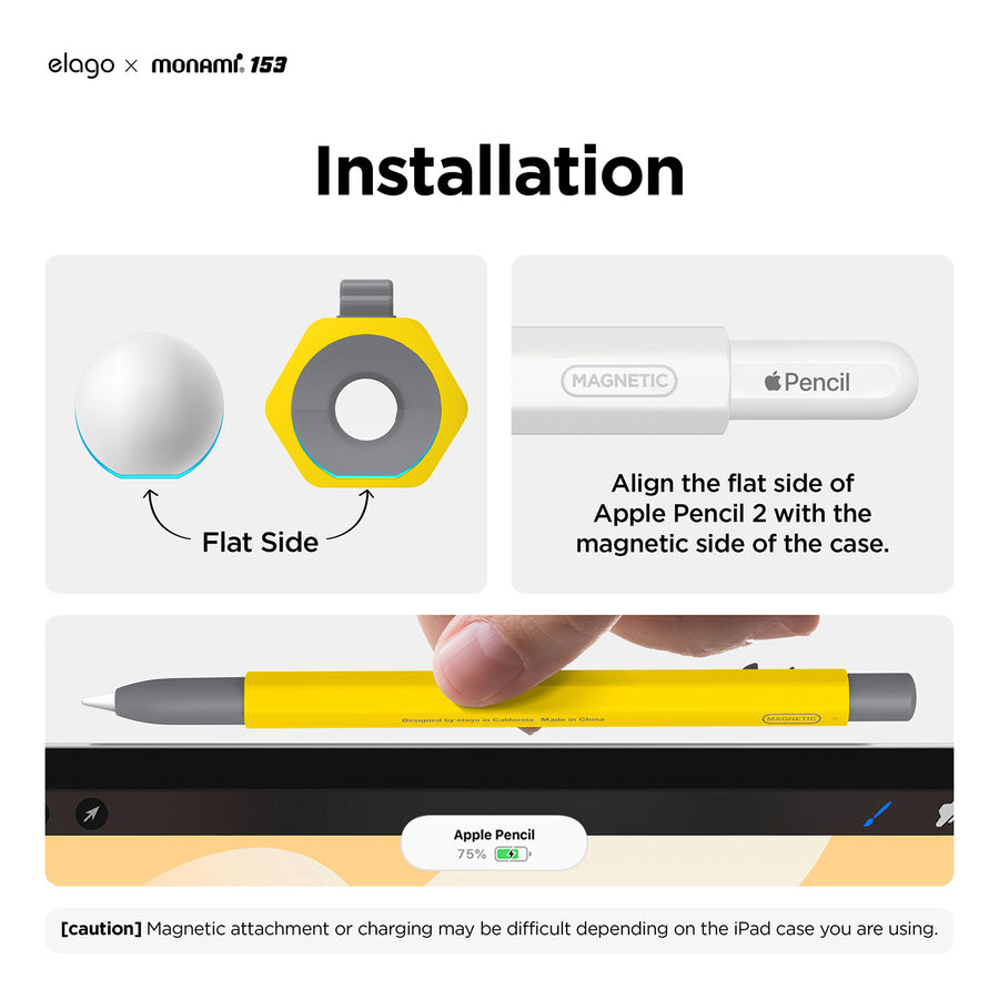 elago X MONAMI Case for Apple Pencil 2nd Gen [Yellow]