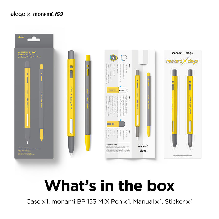 elago X MONAMI Case for Apple Pencil 2nd Gen [Yellow]