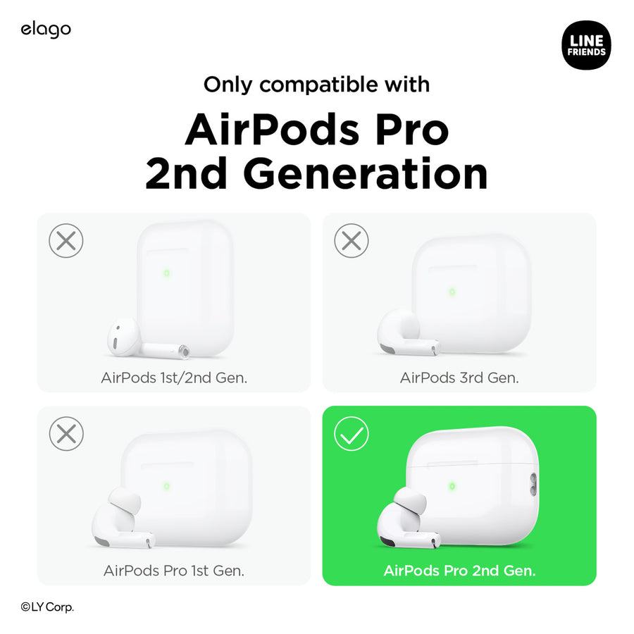 LINE FRIENDS | elago B&F Fruit Shop Case for AirPods Pro 2 [2 Styles]