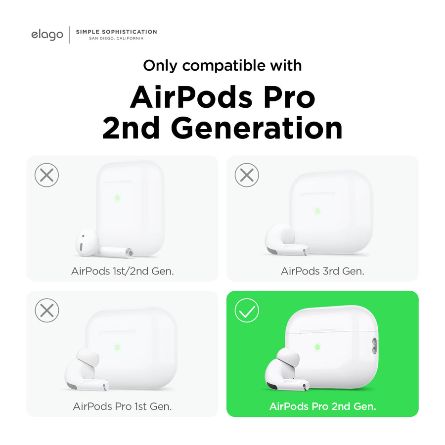 Silicone Basic Case for AirPods Pro 2 [8 Colors]
