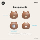 LINE FRIENDS | Magnetic Cable Management [4 set]