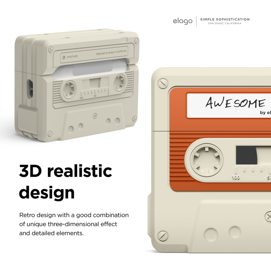 Cassette Tape Case for AirPods Pro 2 [2 Colors] - elago