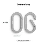 Flat Oval Carabiner [3 Colors]