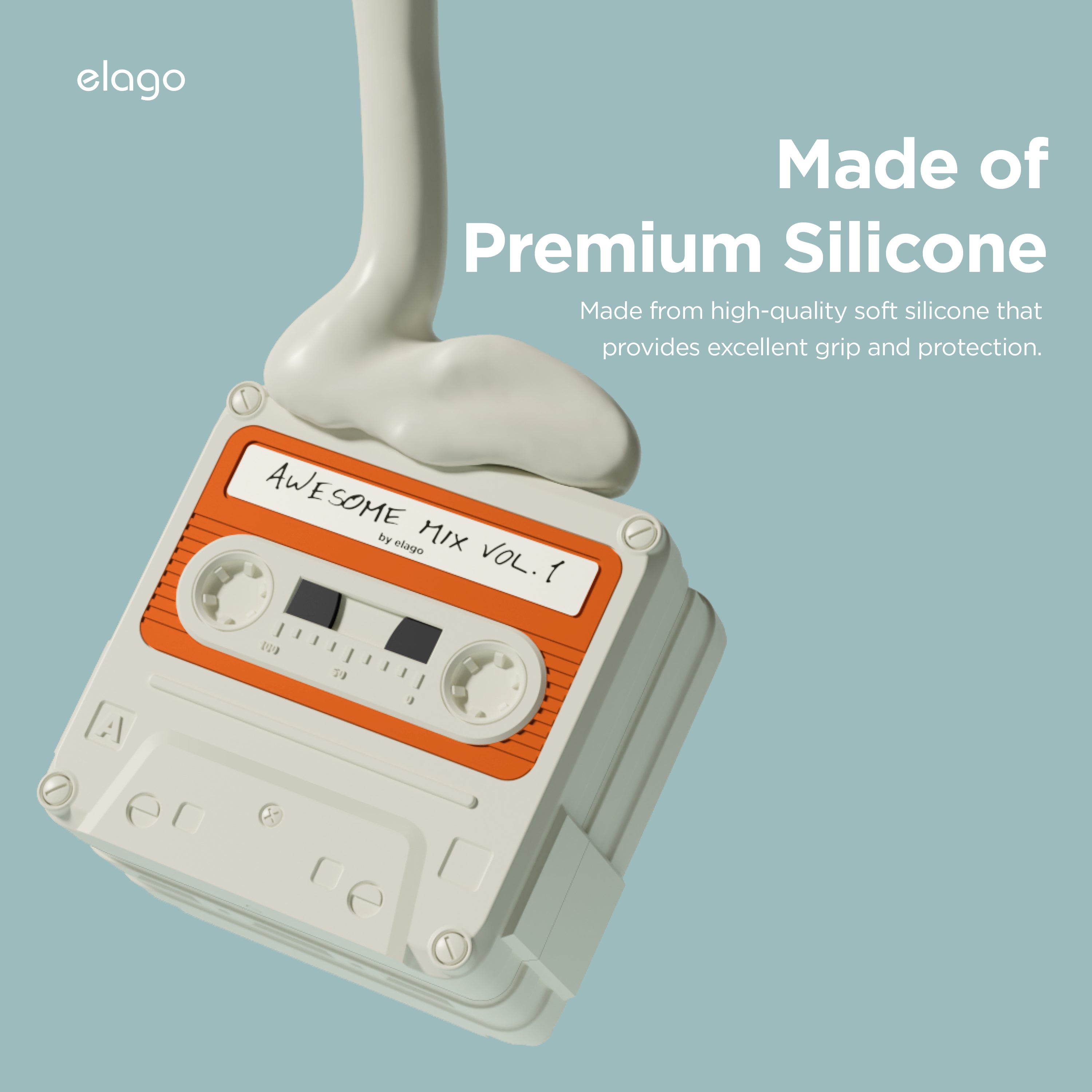 Elago Cassette Tape Custodia Compatibile Con La Custodia AirPods