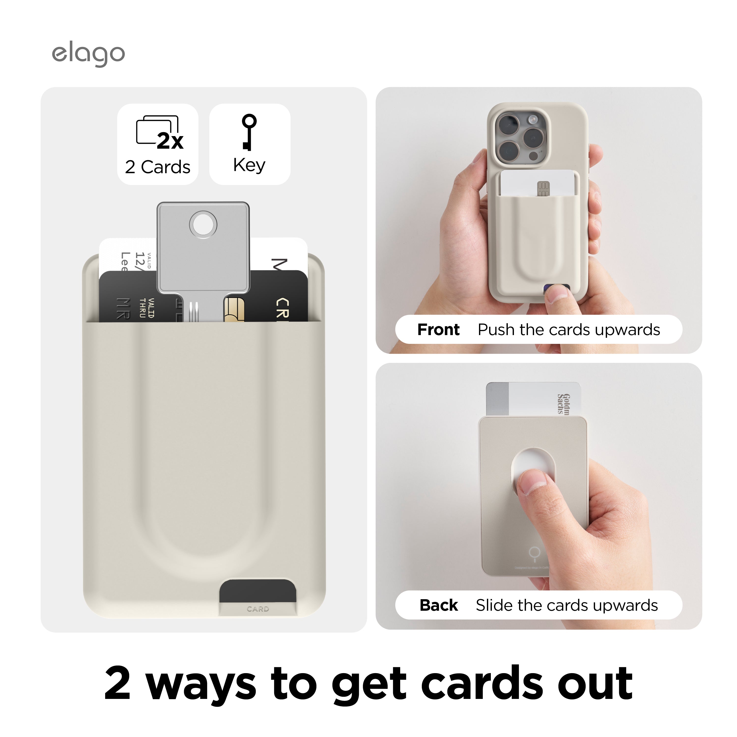 elago Key MagSafe Silicone Card Holder for MagSafe compatible phones