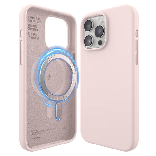 Funda iPhone 15 Plus Silicona MagSafe Rosa Epico