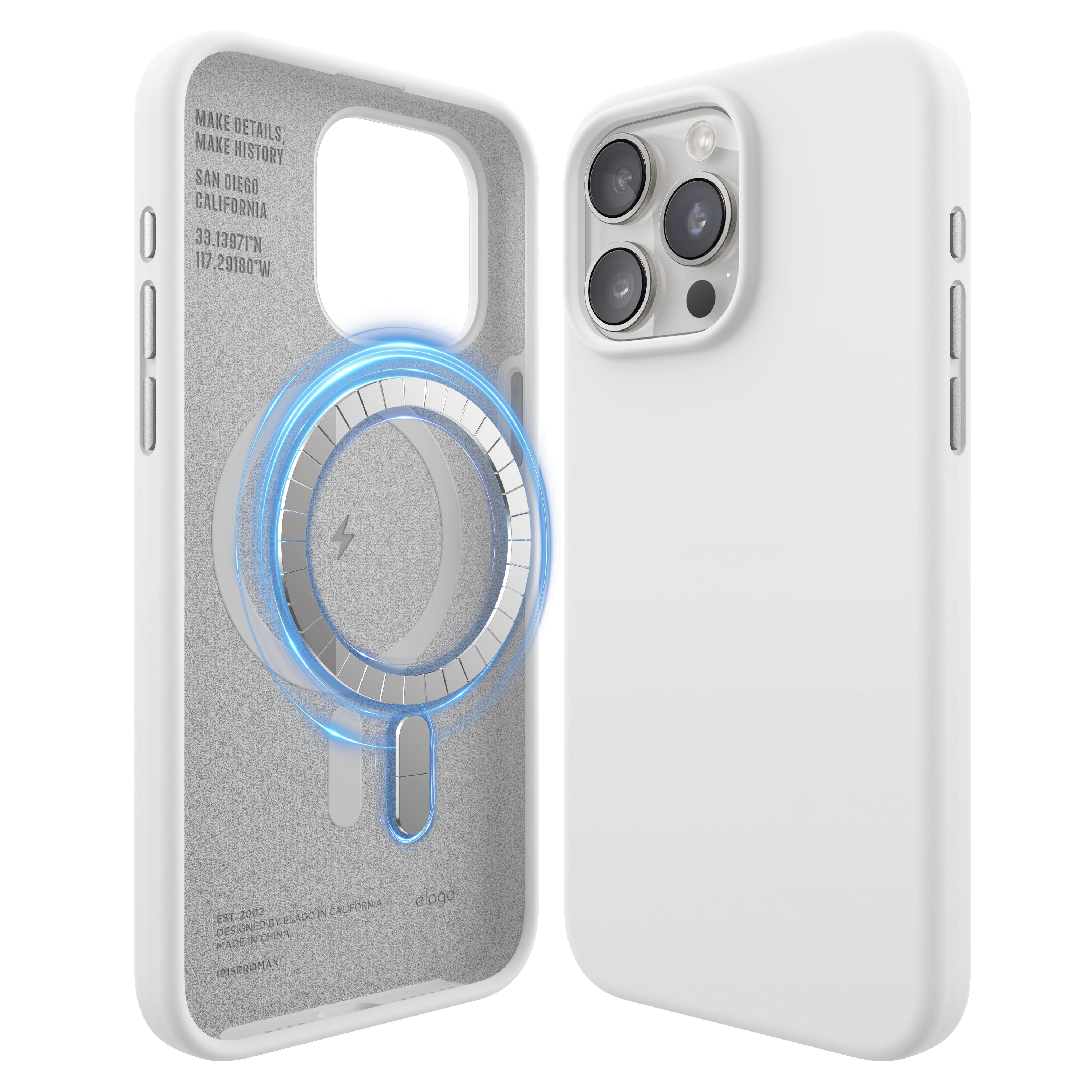 elago Magnetic Silicone Case for iPhone 15 Pro Max White elago Magnetic Silicone Case for iPhone 15 Pro Max White