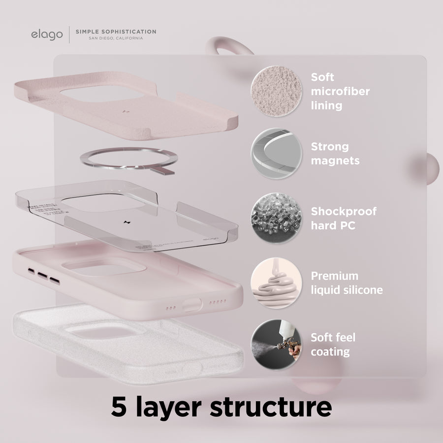 MagSafe Silicone Case for iPhone 15 Pro Max [7 Colors]