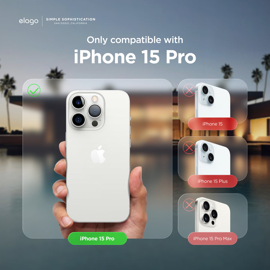 Premium Silicone Case for iPhone 15 Pro [30 Colors]