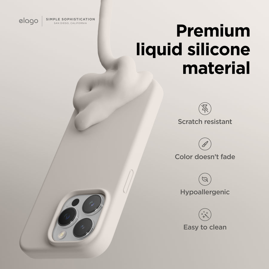 Premium Silicone Case for iPhone 15 Pro Max [30 Colors]