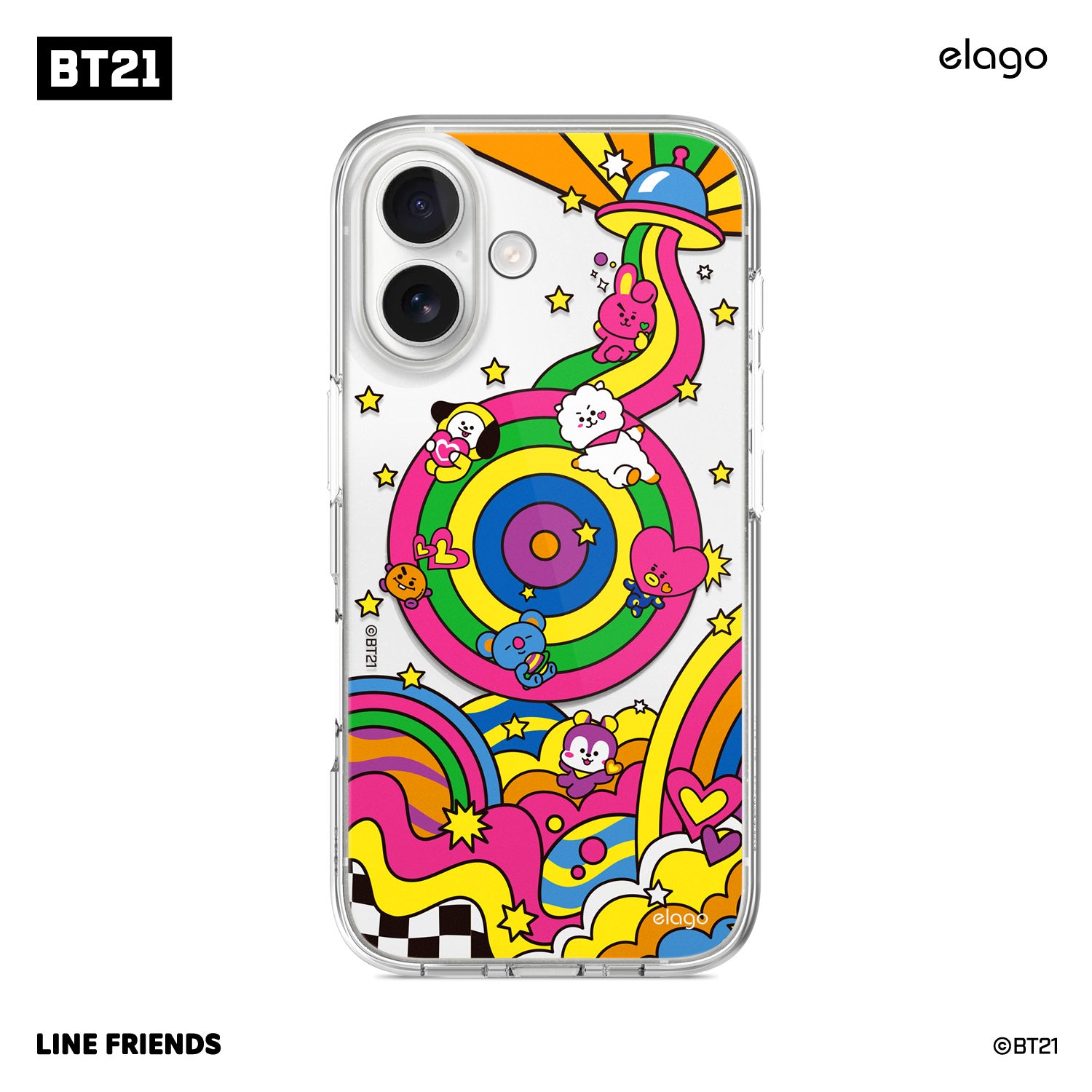 BT21 iPhone Case Rainbow