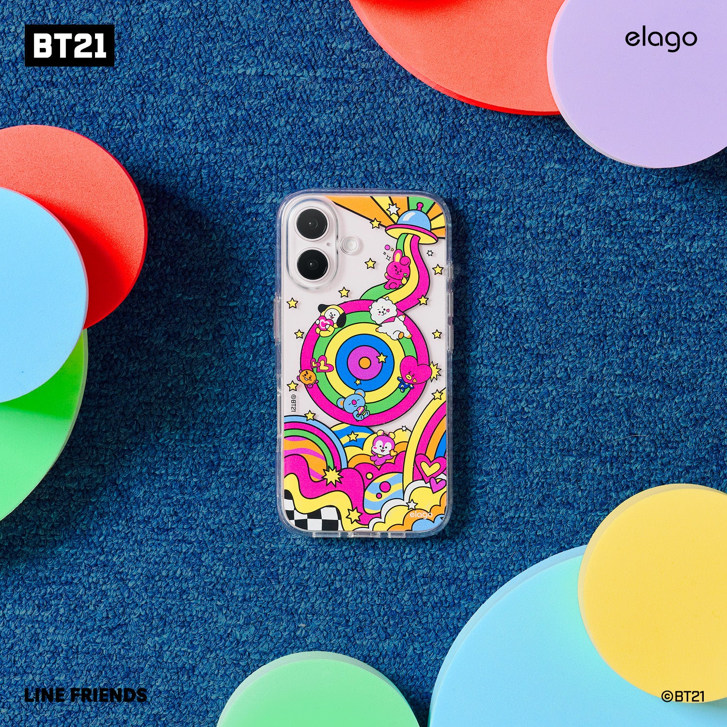 BT21 Vivid Collection MagSafe Hybrid Case for iPhone 16 Pro Max