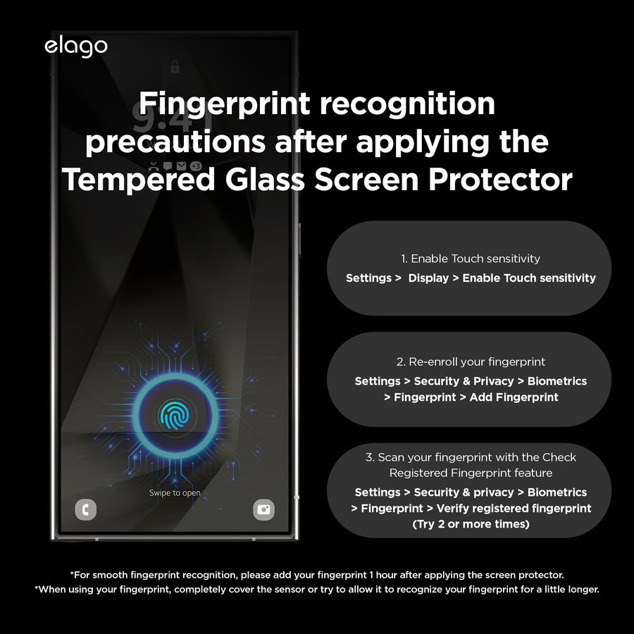 Tempered Glass+ Screen Protector for Galaxy S24 Ultra