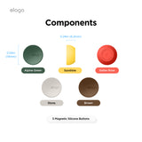 Magnetic Silicone Button [5 set]