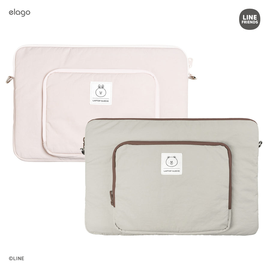 LINE FRIENDS | elago Tablet and Laptop Sleeve [Brown - 3 Sizes]