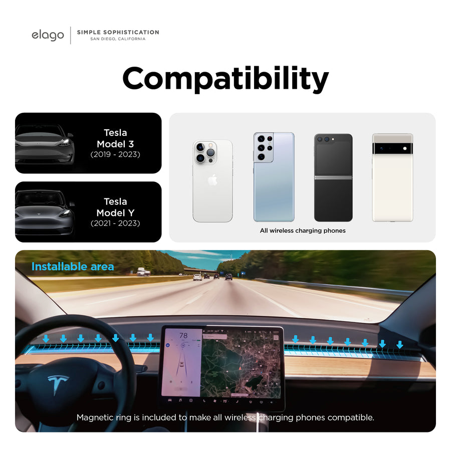 Tesla Magnetic Aluminum Car Mount