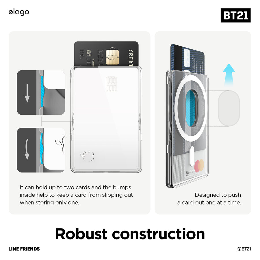 BT21 | elago Hope in Love MagSafe Card Wallet