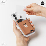 LINE FRIENDS | elago MagSafe Wallet Card Holder [BROWN]