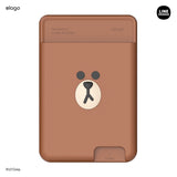 LINE FRIENDS | elago MagSafe Wallet Card Holder [BROWN]