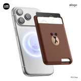 LINE FRIENDS | elago MagSafe Wallet Card Pocket [BROWN]
