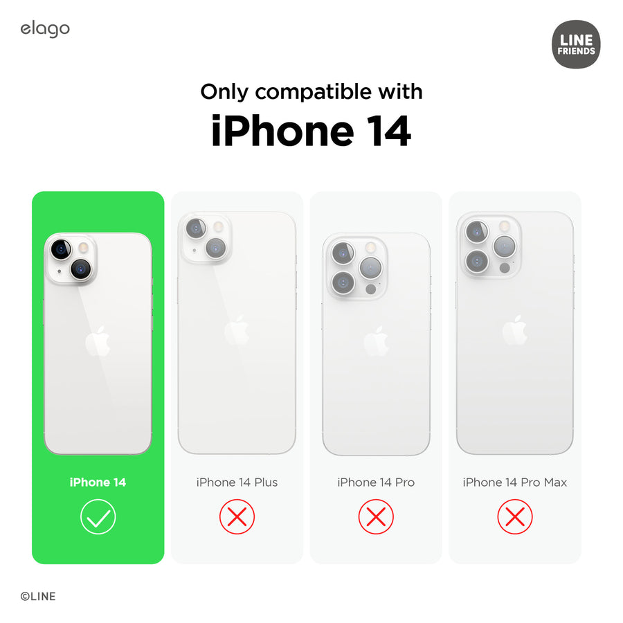 LINE FRIENDS | elago minini Case for iPhone 14 [4 Styles]