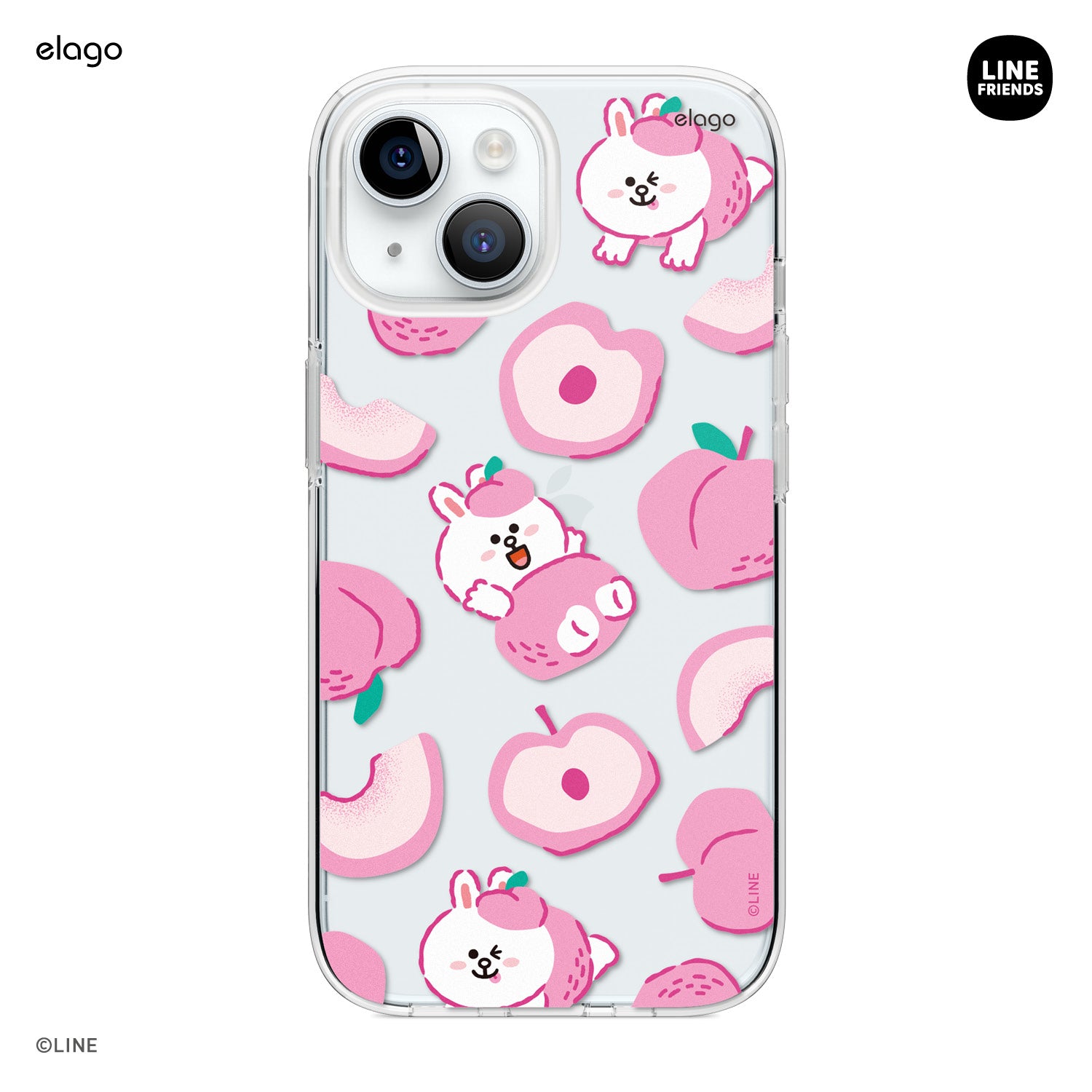 LINE FRIENDS | elago B&F Fruit Shop Hybrid Case for iPhone 15