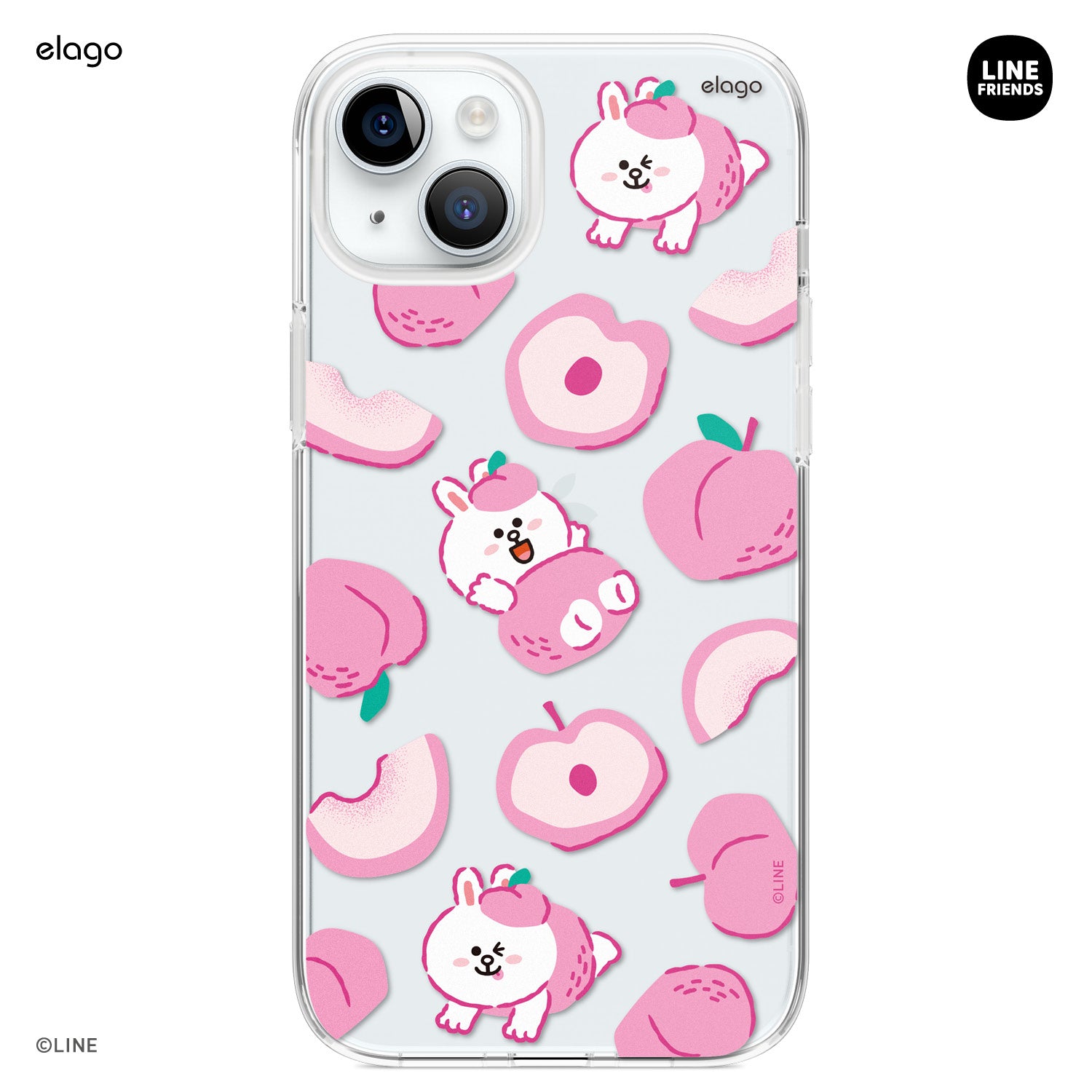 LINE FRIENDS | elago B&F Fruit Shop Hybrid Case for iPhone 15 Plus