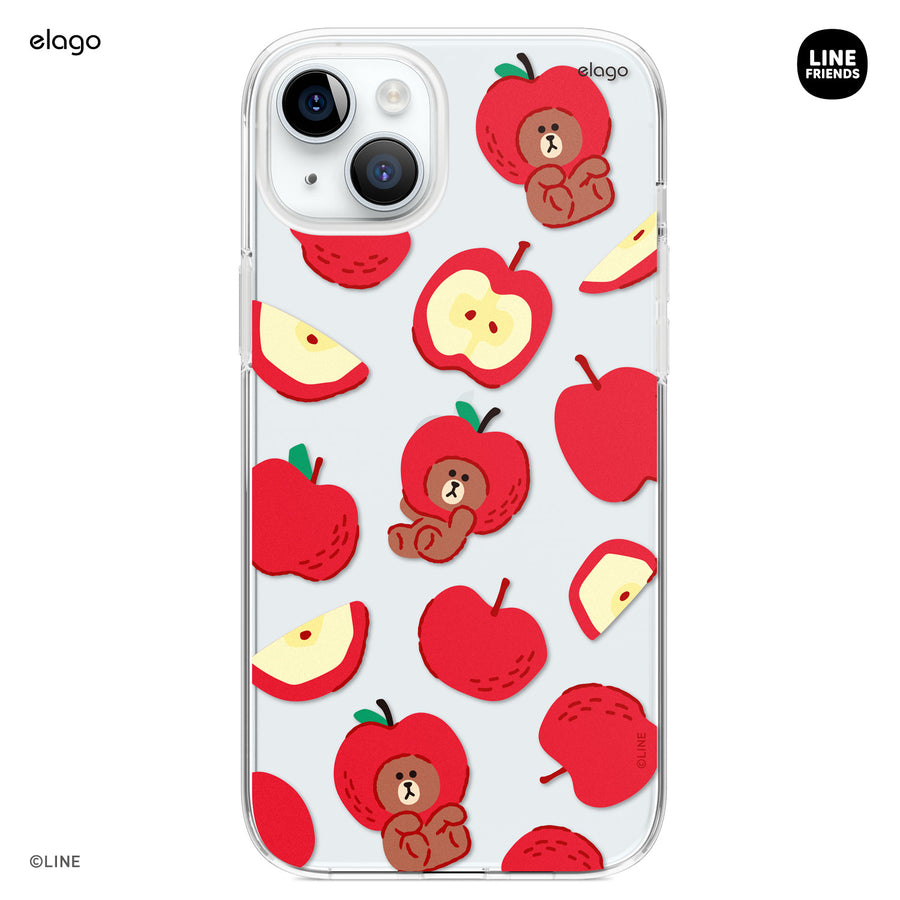 LINE FRIENDS | elago B&F Fruit Shop Hybrid Case for iPhone 15 Plus [3 Styles]