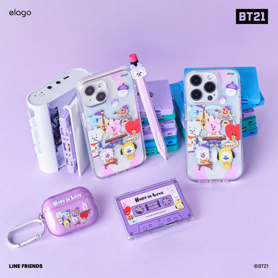 BT21 | elago Hope in Love Hybrid Case for iPhone 15 Pro