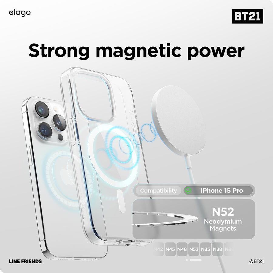 BT21 | elago Hope in Love Hybrid Case for iPhone 15 Pro