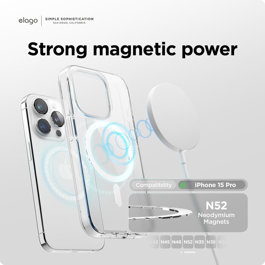 elago Magnetic Silicone Case Compatible with iPhone 12 Pro Max 6.7 inch - Built-in Magnets, Compatible with MagSafe Accessories (White)