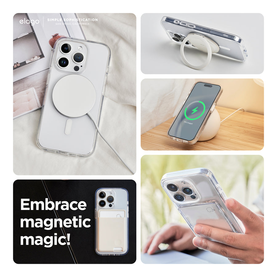 MagSafe Hybrid Clear Case for iPhone 15 Pro [3 Colors]