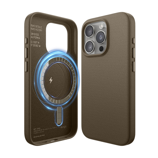 elago MagSafe Leather Case for iPhone 15 Pro