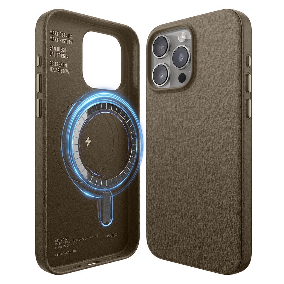 MagSafe Leather Case for iPhone 15 Pro Max