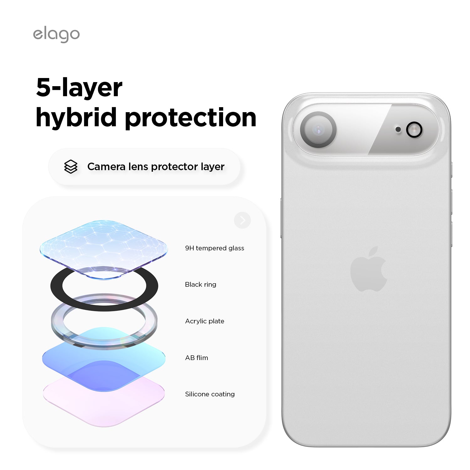 Tempered Glass Camera Lens Protector for iPhone Air